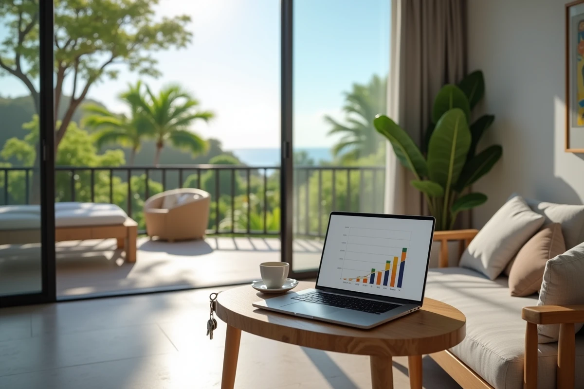 Appartement meublé moderne à l'île Maurice avec vue sur l'océan Indien idéal pour location
