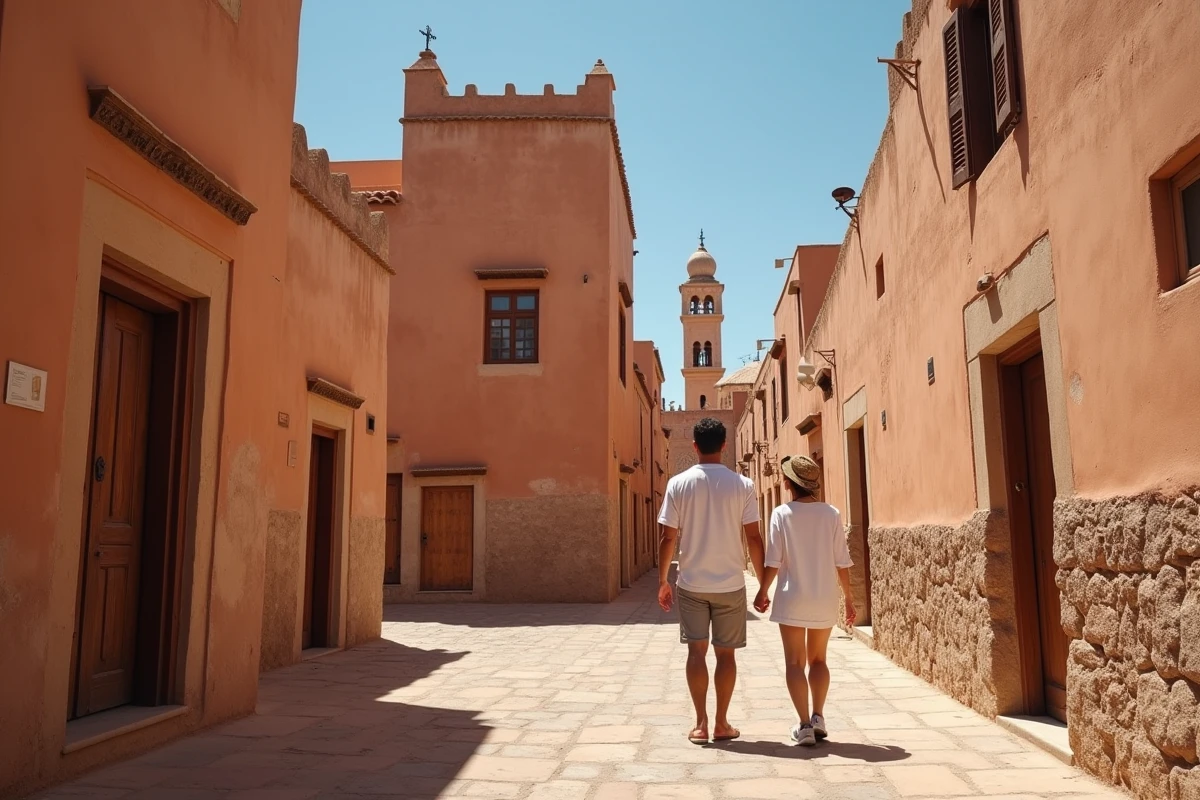 Couple français devant une maison à rénover dans la médina de Marrakech