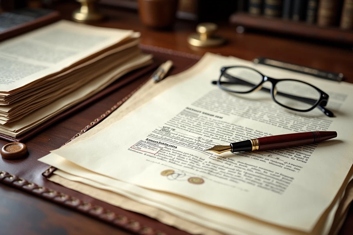 Documents notariaux officiels sur un bureau d'étude notariale à Limoges