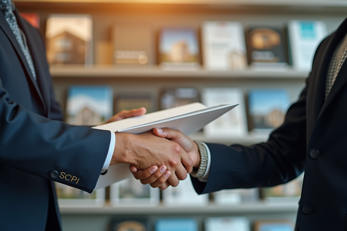 Echange de dossier SCPI dans une agence immobiliere
