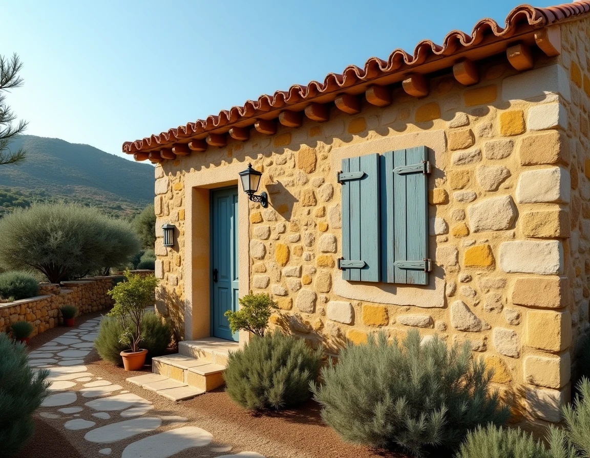 Maison en pierre traditionnelle à vendre en Corse du Sud entourée de végétation méditerranéenne, idéale pour un investissement locatif