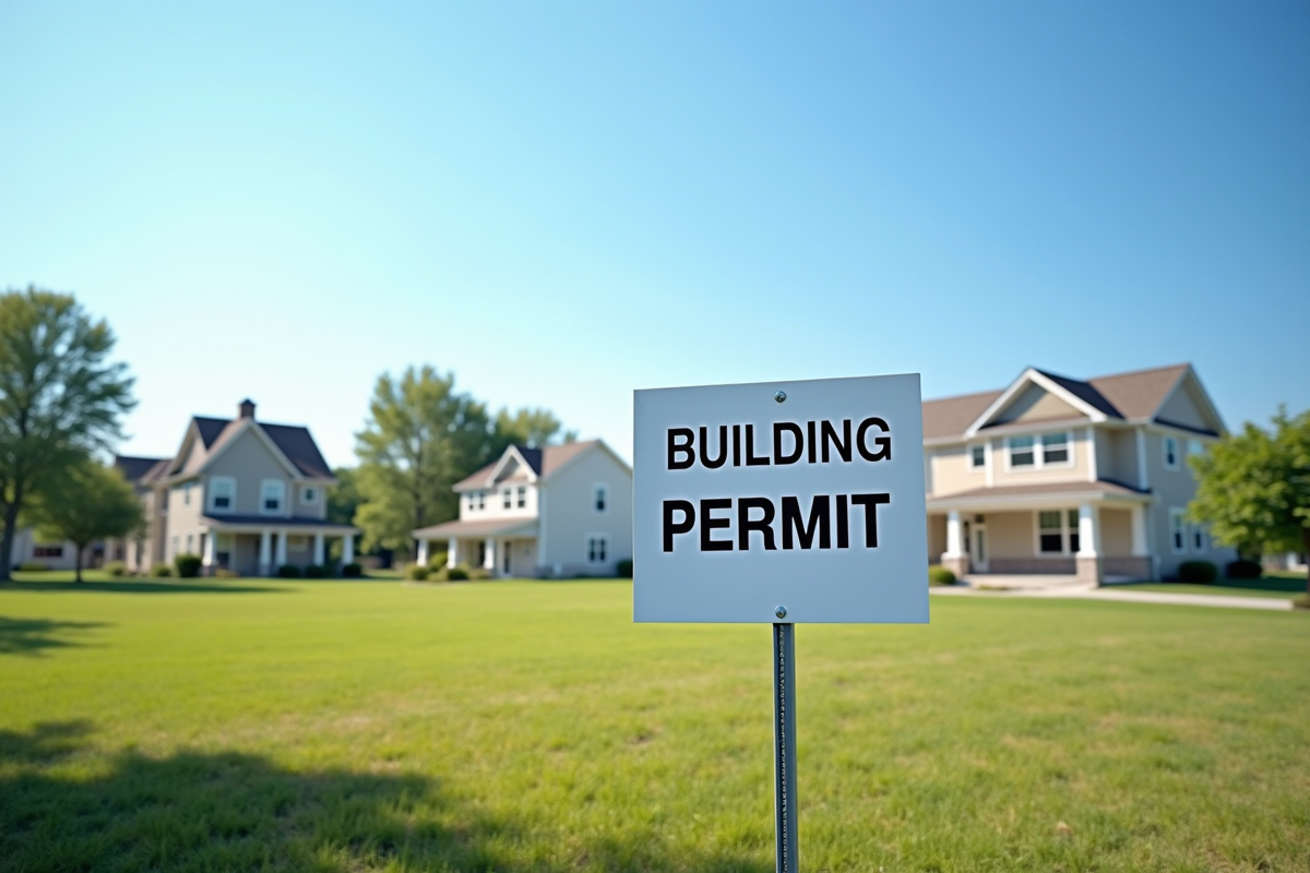 Terrain vide avec permis de construire dans quartier calme
